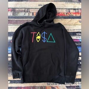 Tosa Black Graphic Hoodie medium